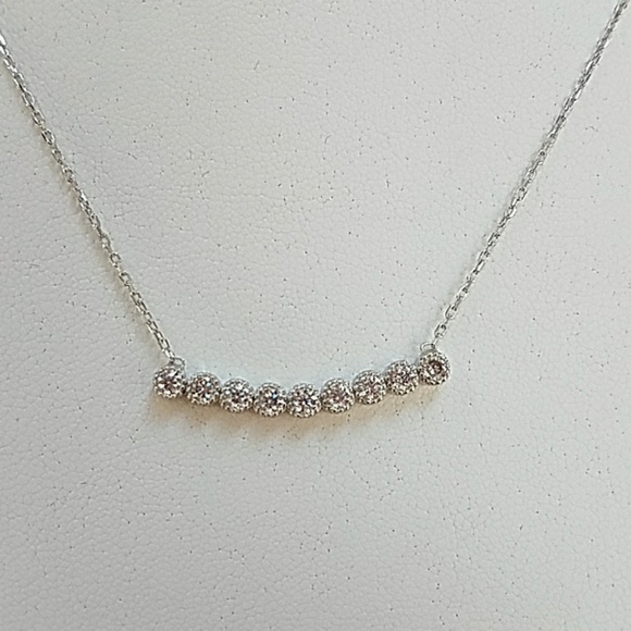 14k Gold Plated Cubic Zirconia Stones Necklace